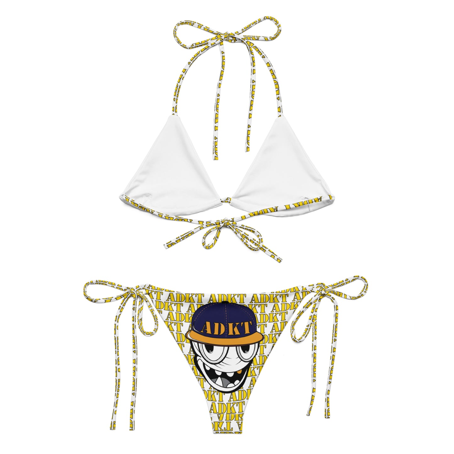 All-over print recycled string bikini